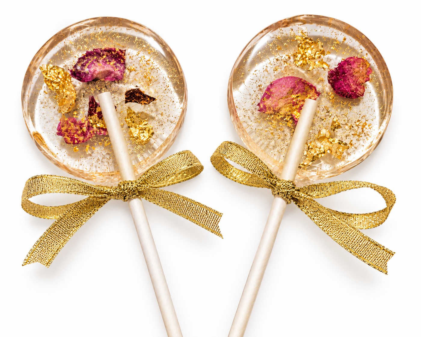 Pétales de rose et or pur 24k